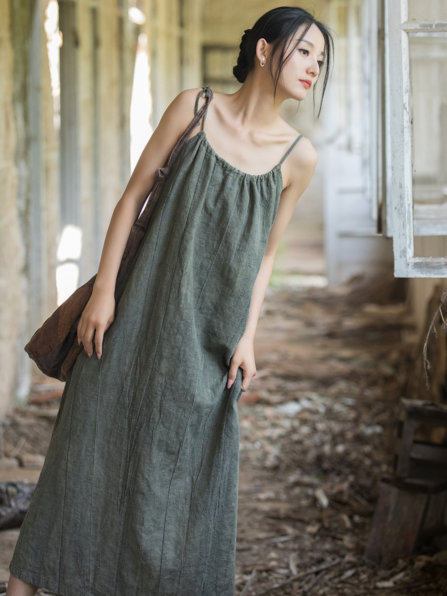 Linen Dress Wrap - Nuovo Abito in Cotone e Lino