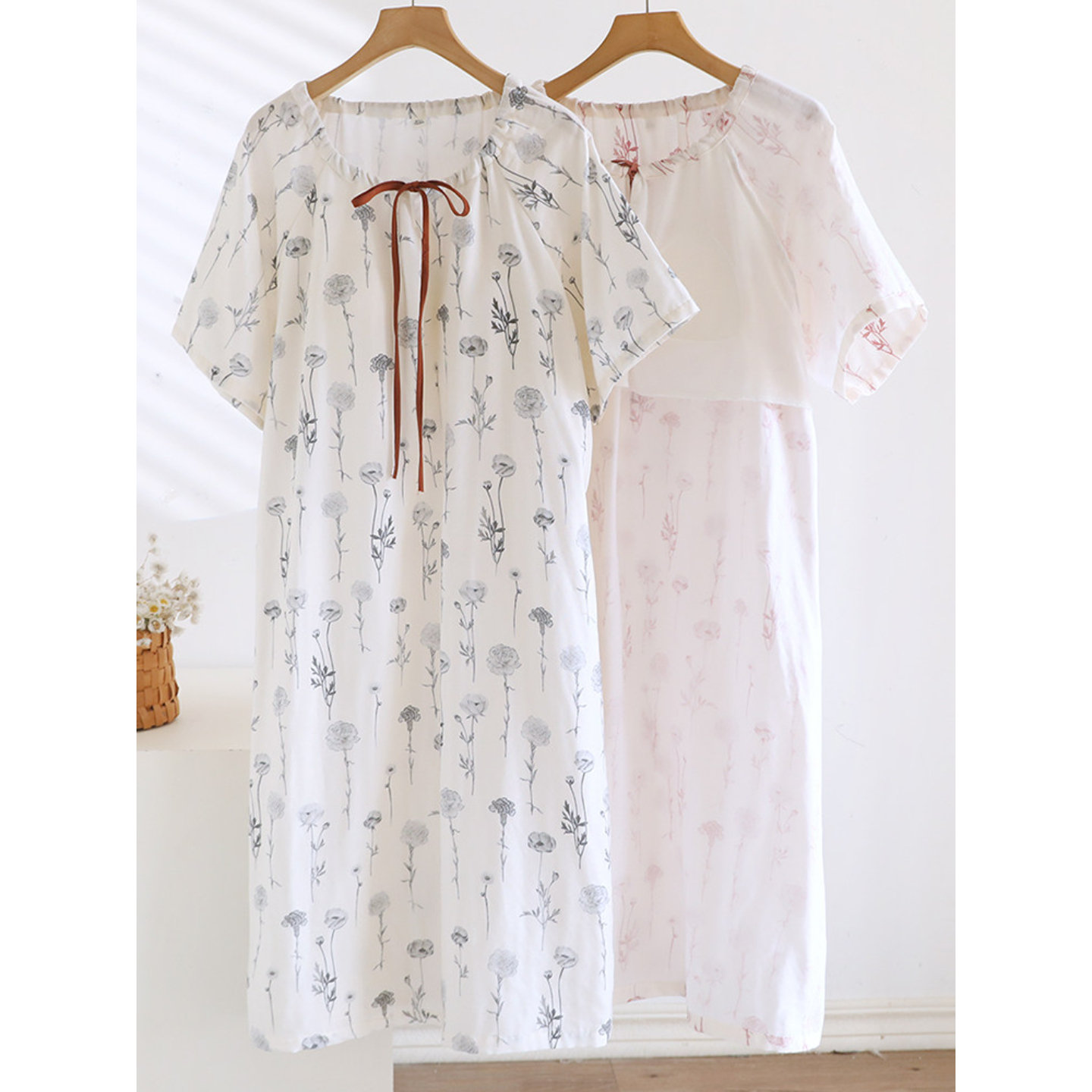Midi Skirt Floral - Camicia da notte da donna in