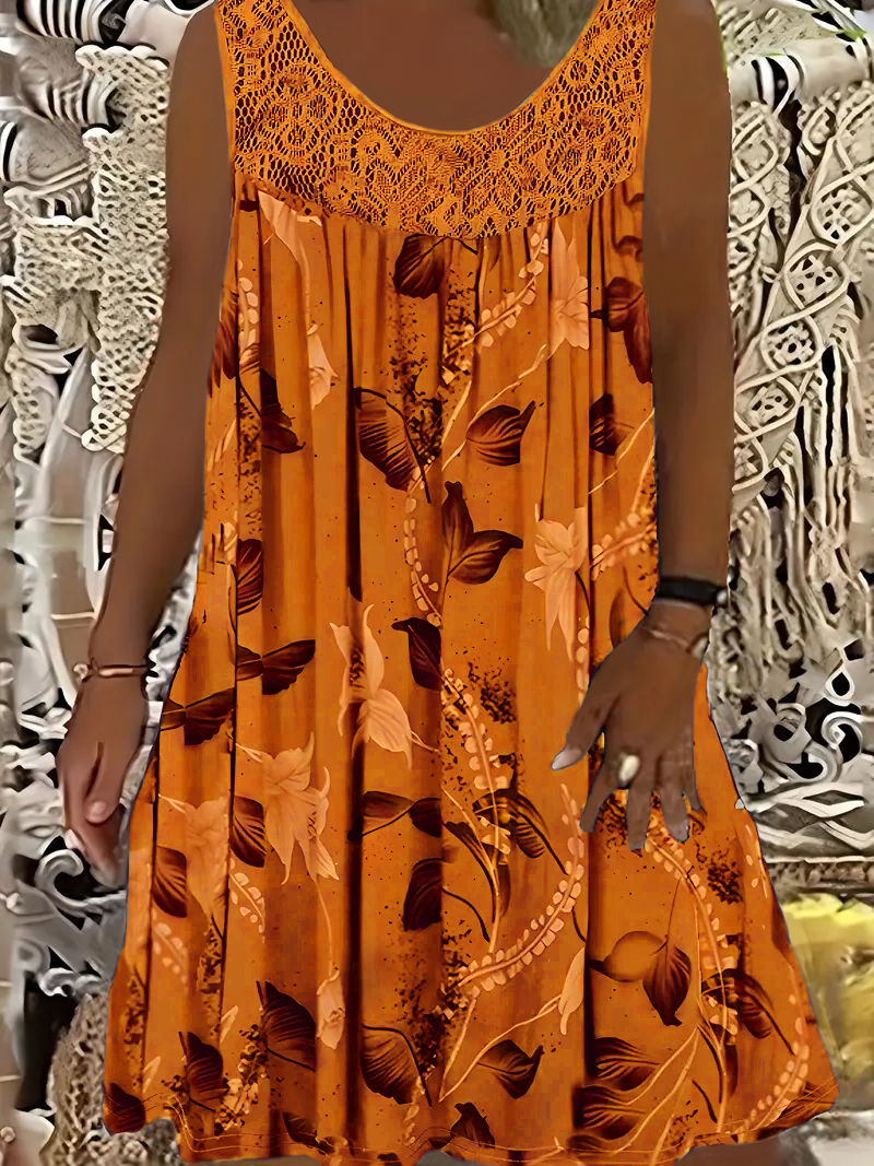 Romper Floral Print - Abito da donna taglie forti senza
