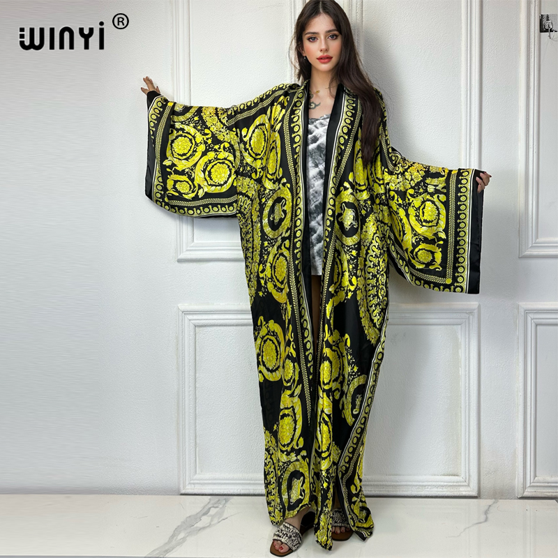 Cover Up Kaftan - WINYI Africa boho print kimono abiti