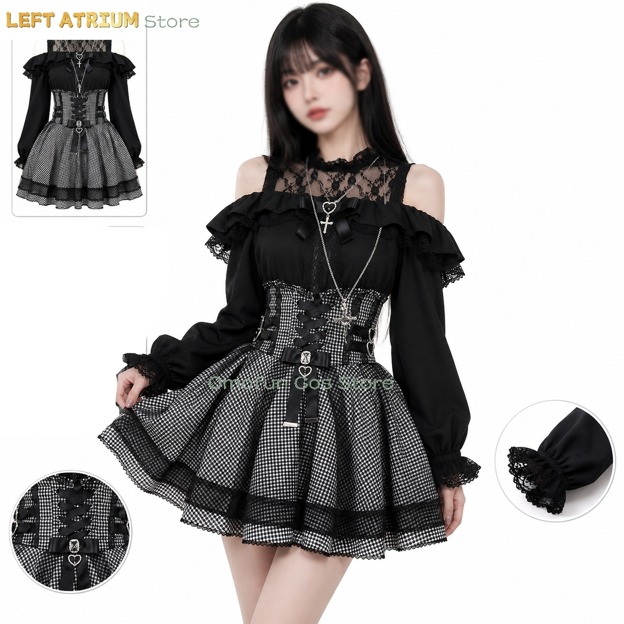Blouse Off Shoulder - Jirai kei Lolita Dress Skirts Blouse