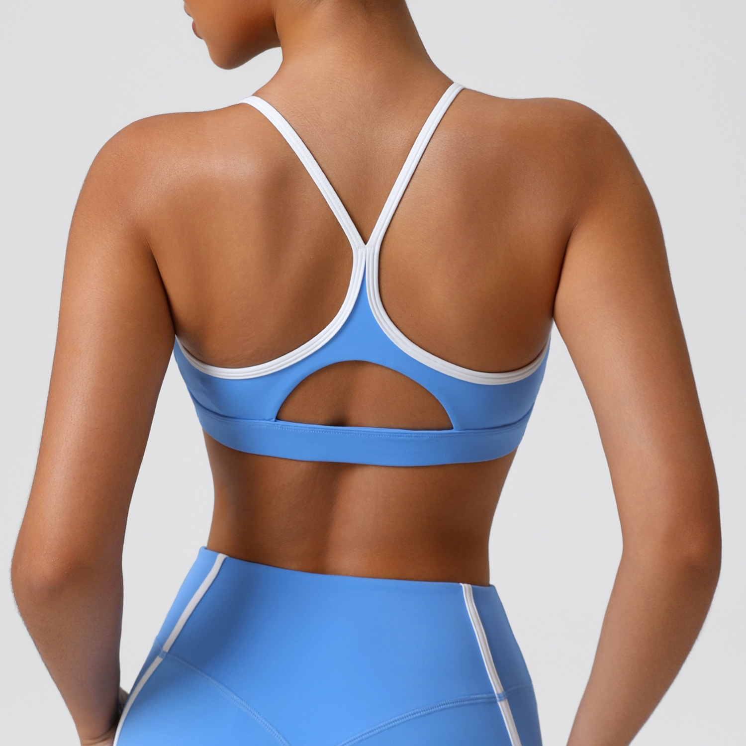Crop Top Crochet - Reggiseno Sportivo Elasticizzato Morbido da Donna