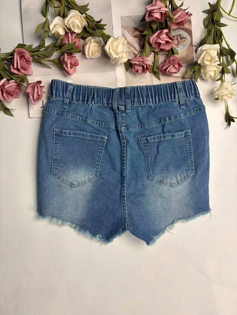 Shorts Denim Frayed - Pantaloncini in denim da donna con