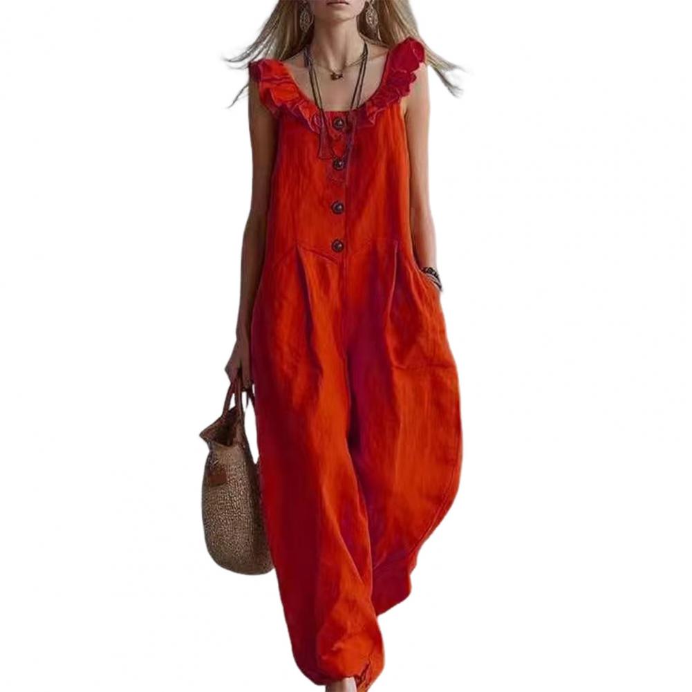 Jumpsuit Linen Relaxed - Tuta intera da donna a vestibilità