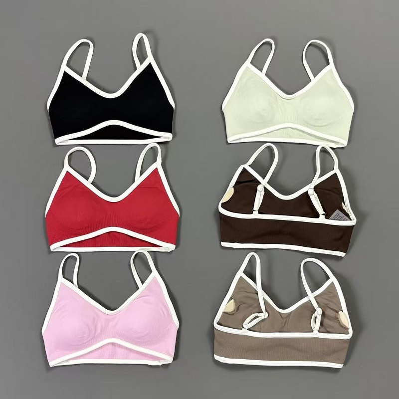 Crop Top Crochet - Reggiseno Sportivo da Donna con Linee