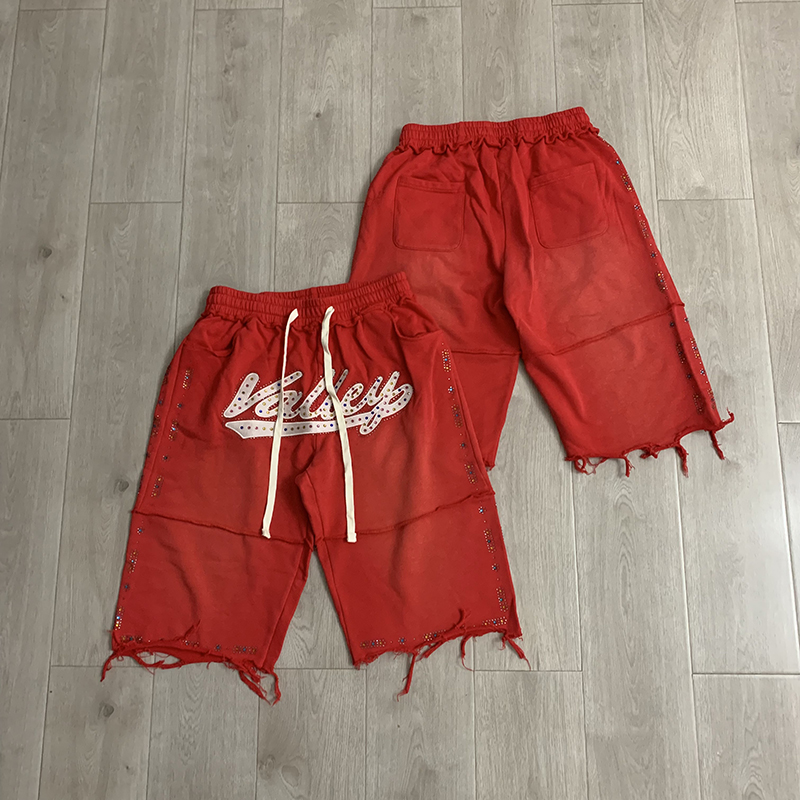 Shorts Denim Frayed - VALLEY Pantaloncini Casual Neri da Uomo
