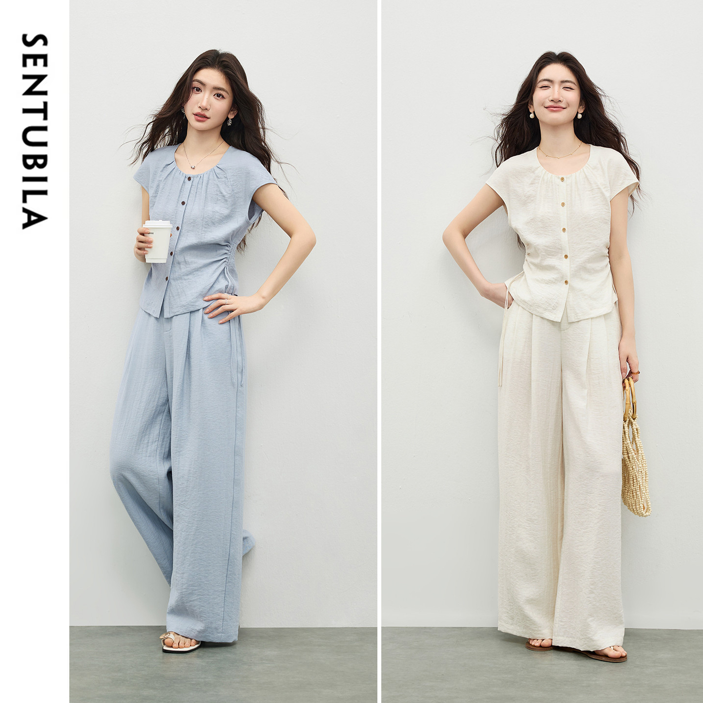 Linen Pant Wide - Completo Estivo in Lino da Donna