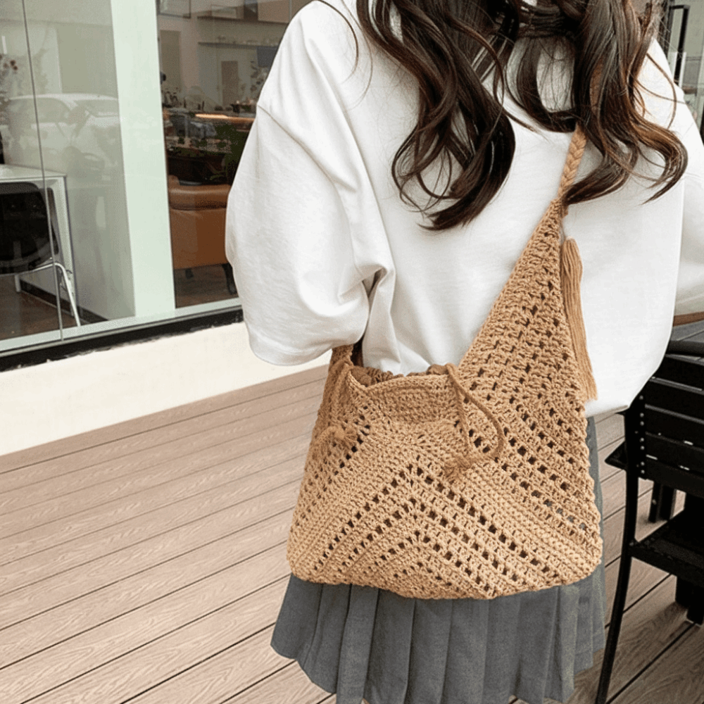 Tote Bag Beach - Borsa a Spalla Bohemien Semplice in