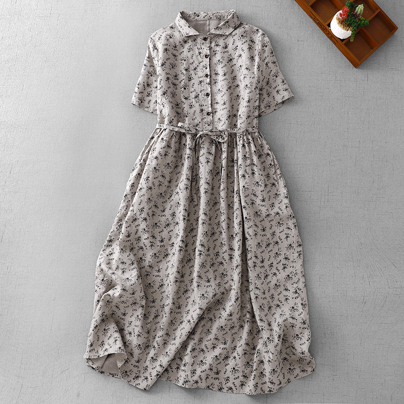 Midi Skirt Floral - Abito Estivo Floreale in Cotone e