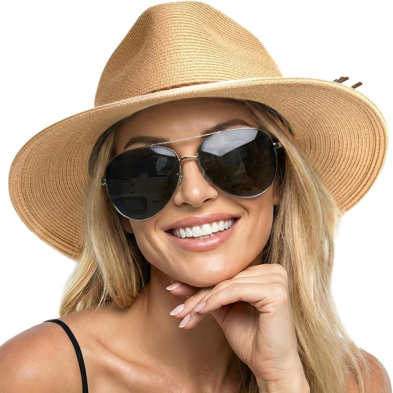 Hat Floppy Wide - Cappello da Sole Estivo in Paglia