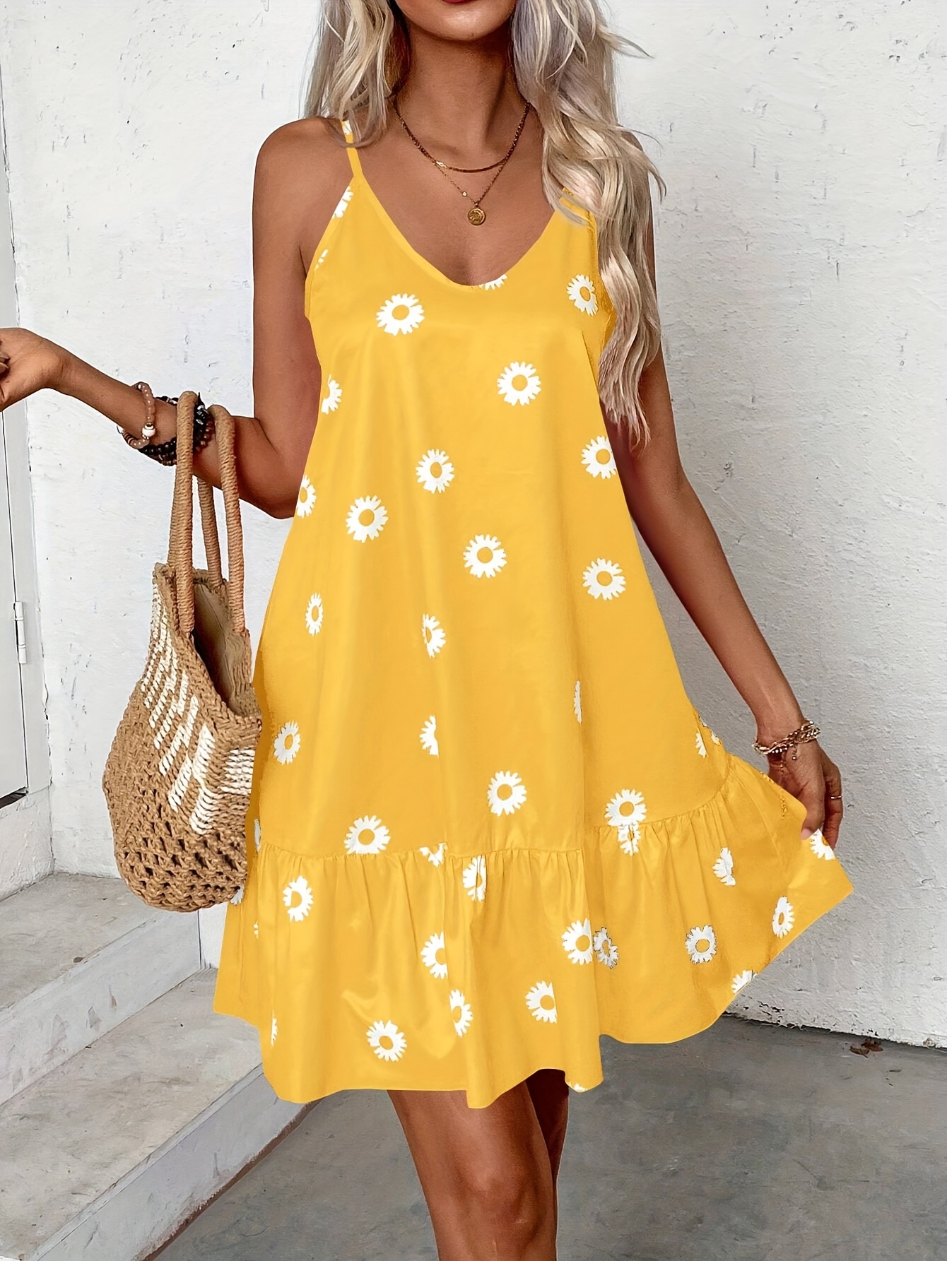 Romper Floral Print - Abito da donna taglie forti senza