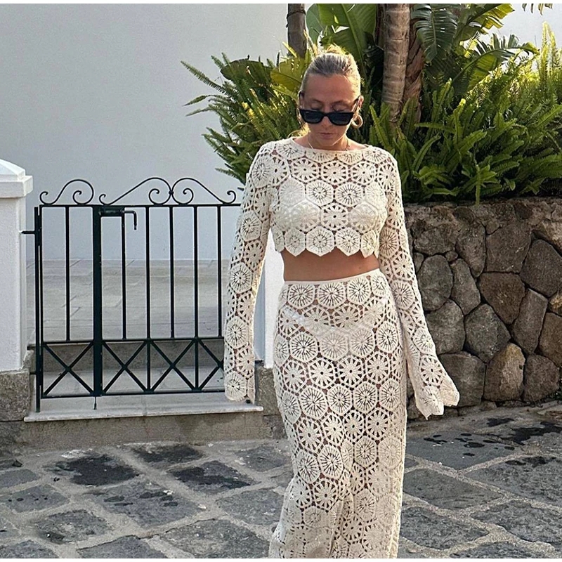 Crop Top Crochet - EINY Crochet Hook lavorato a maglia