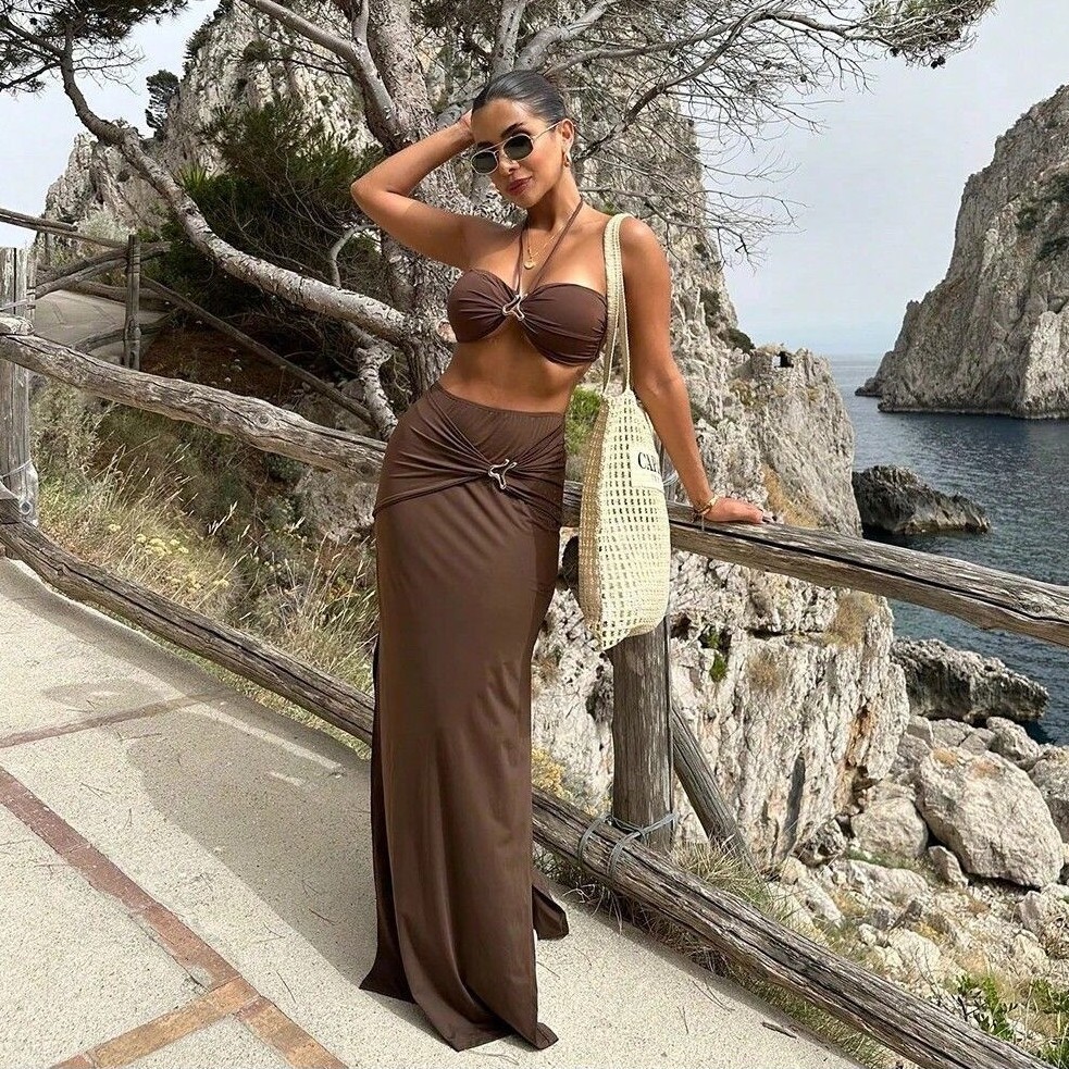Swimsuit Bikini Ruched - Costume da bagno due pezzi da