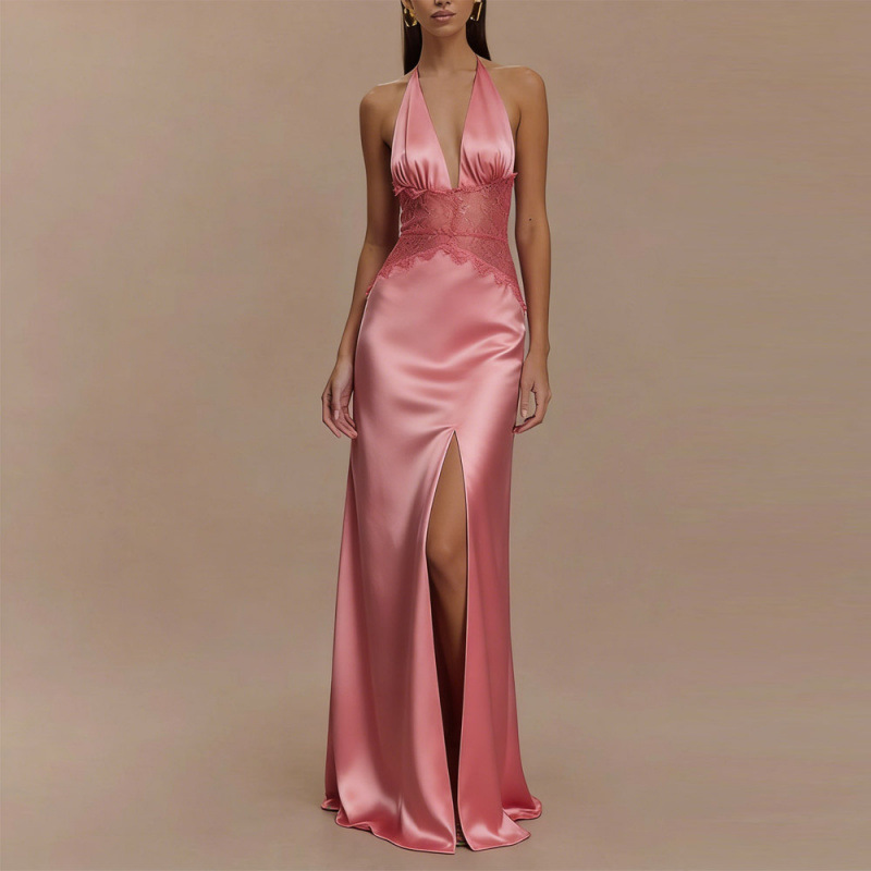 Maxi Dress Halter - Abito lungo sexy con schiena scoperta