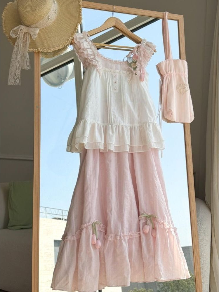 Midi Skirt Floral - Completo due pezzi estivo da donna