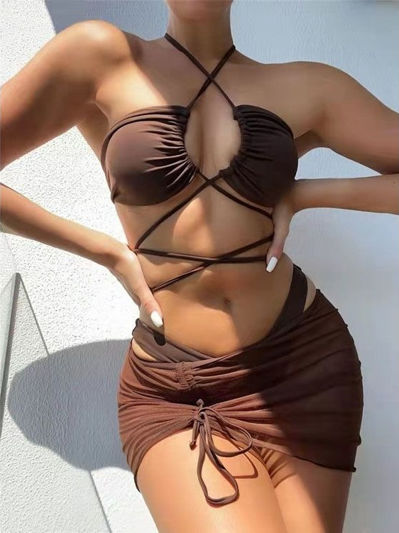 Swimsuit Bikini Ruched - Costume da bagno bikini a vita