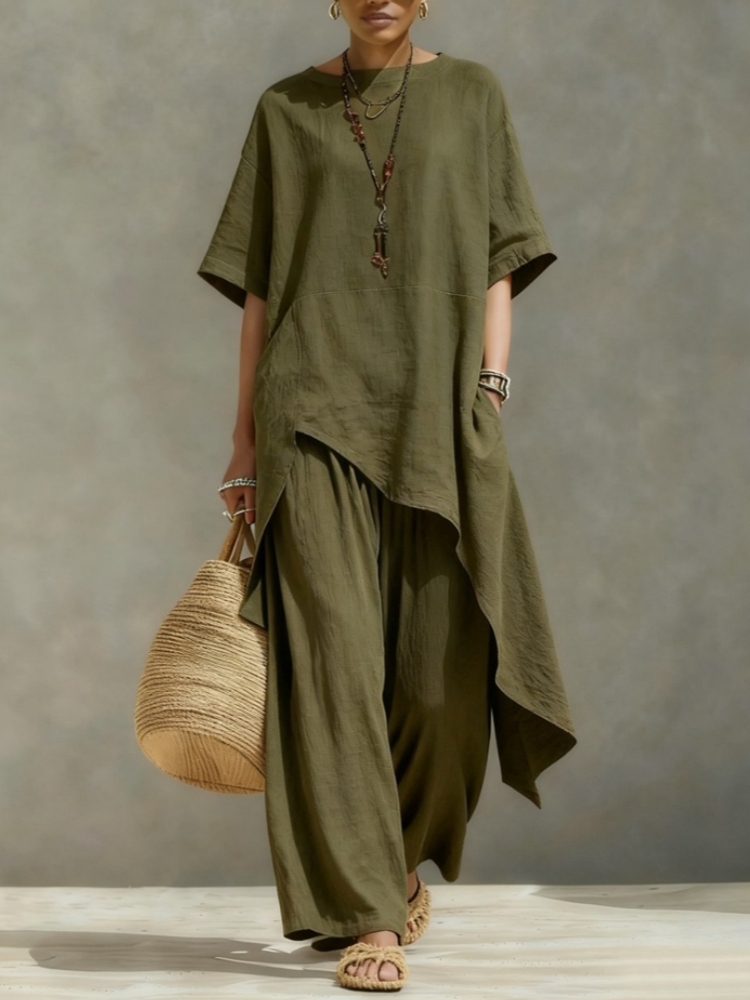 Completo da Donna in Cotone e  - Linen Pant Wide recensione e prezzo