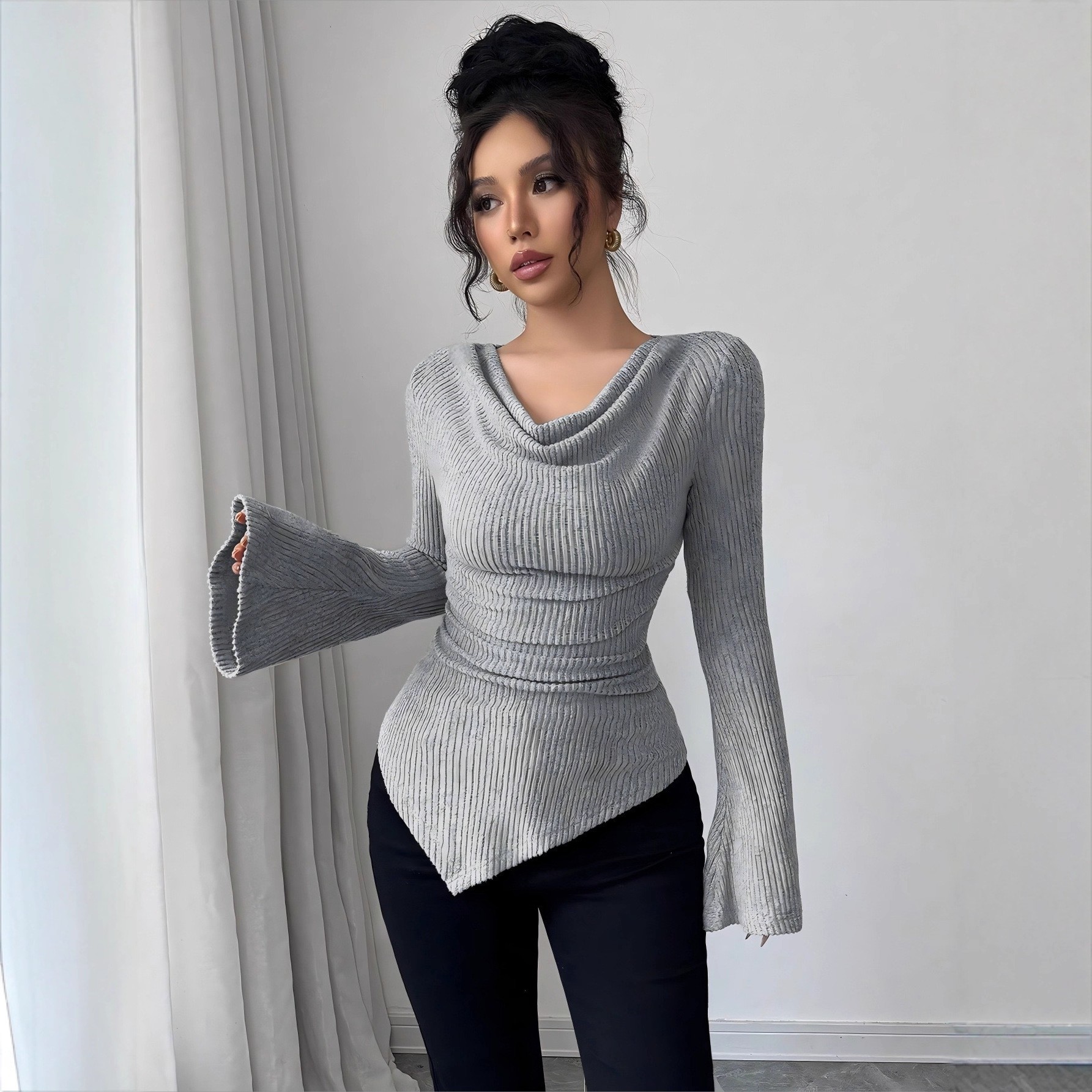 Blusa da donna a maniche lungh - Blouse Off Shoulder recensione e prezzo