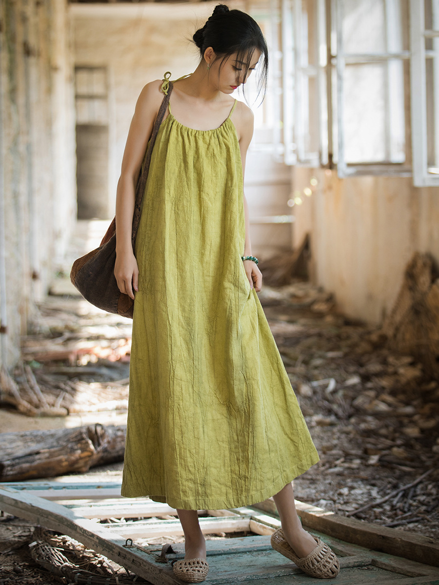 Nuovo Abito in Cotone e Lino S - Linen Dress Wrap recensione e prezzo