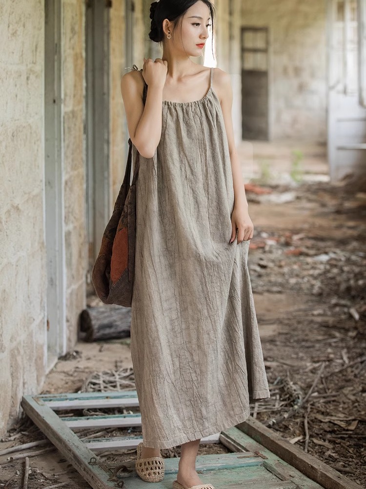 Nuovo Abito in Cotone e Lino S - Linen Dress Wrap recensione e prezzo