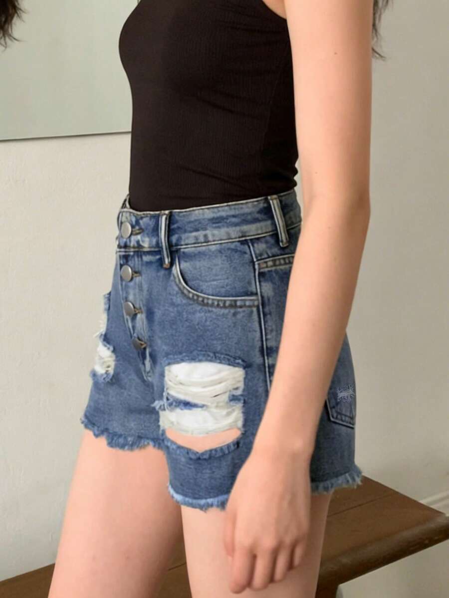 Shorts in denim da donna a vit - Shorts Denim Frayed recensione e prezzo