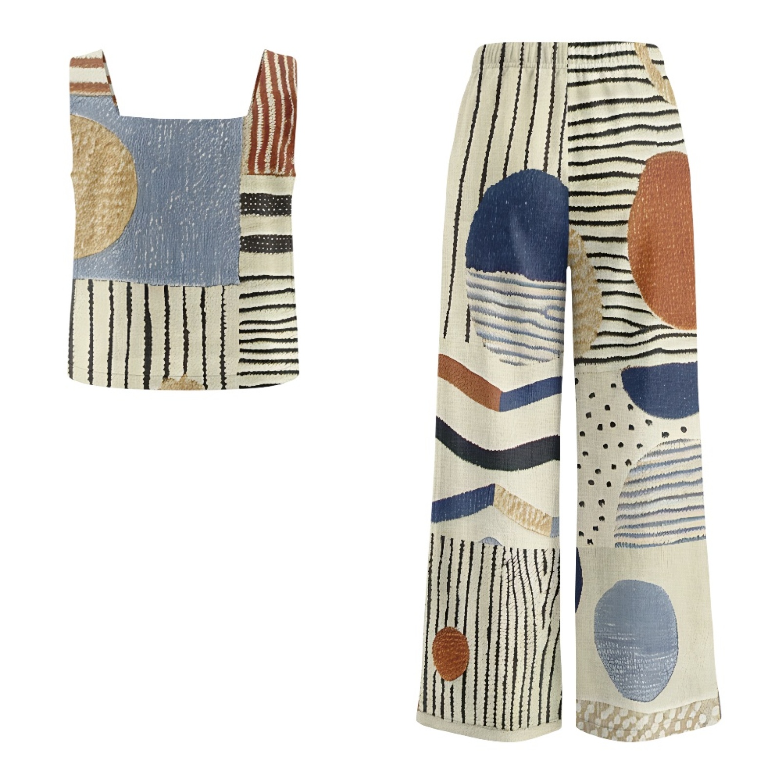 INSTANTARTS Set gilet in lino  - Linen Pant Wide recensione e prezzo