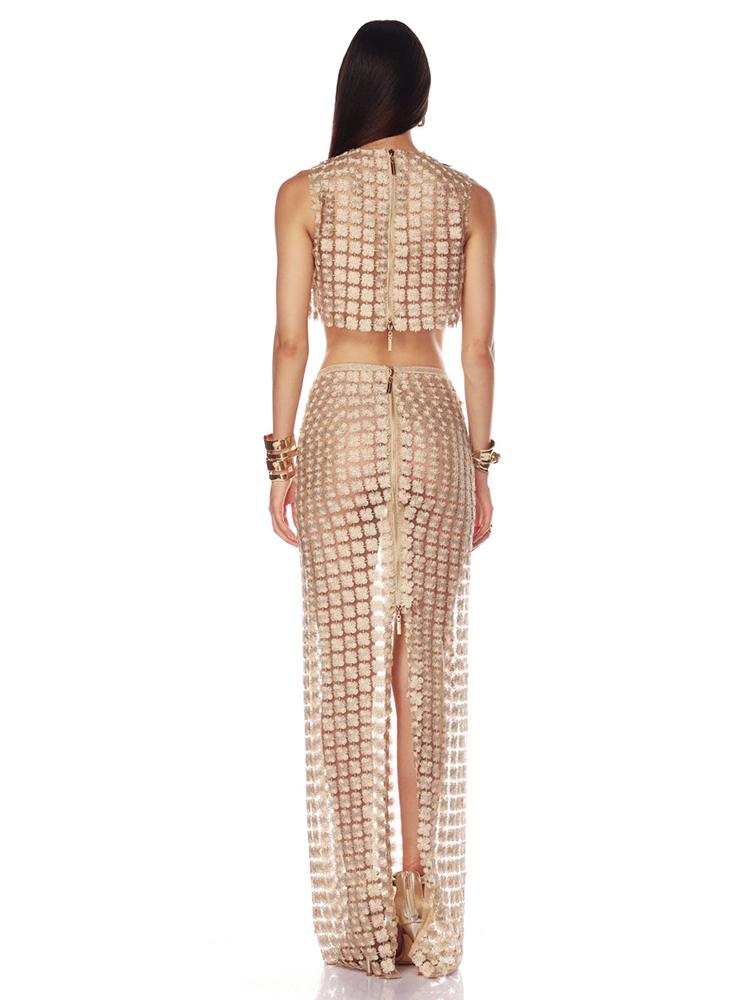 VC Elegante top corto beige se - Crop Top Crochet recensione e prezzo
