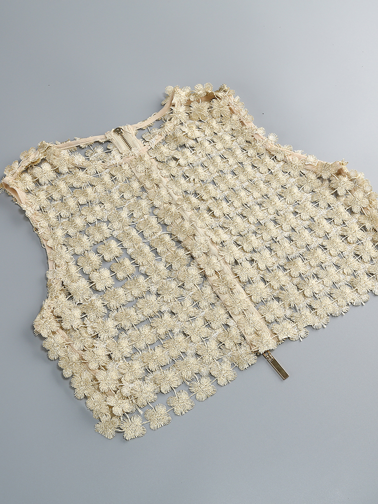 VC Elegante top corto beige se - Crop Top Crochet recensione e prezzo