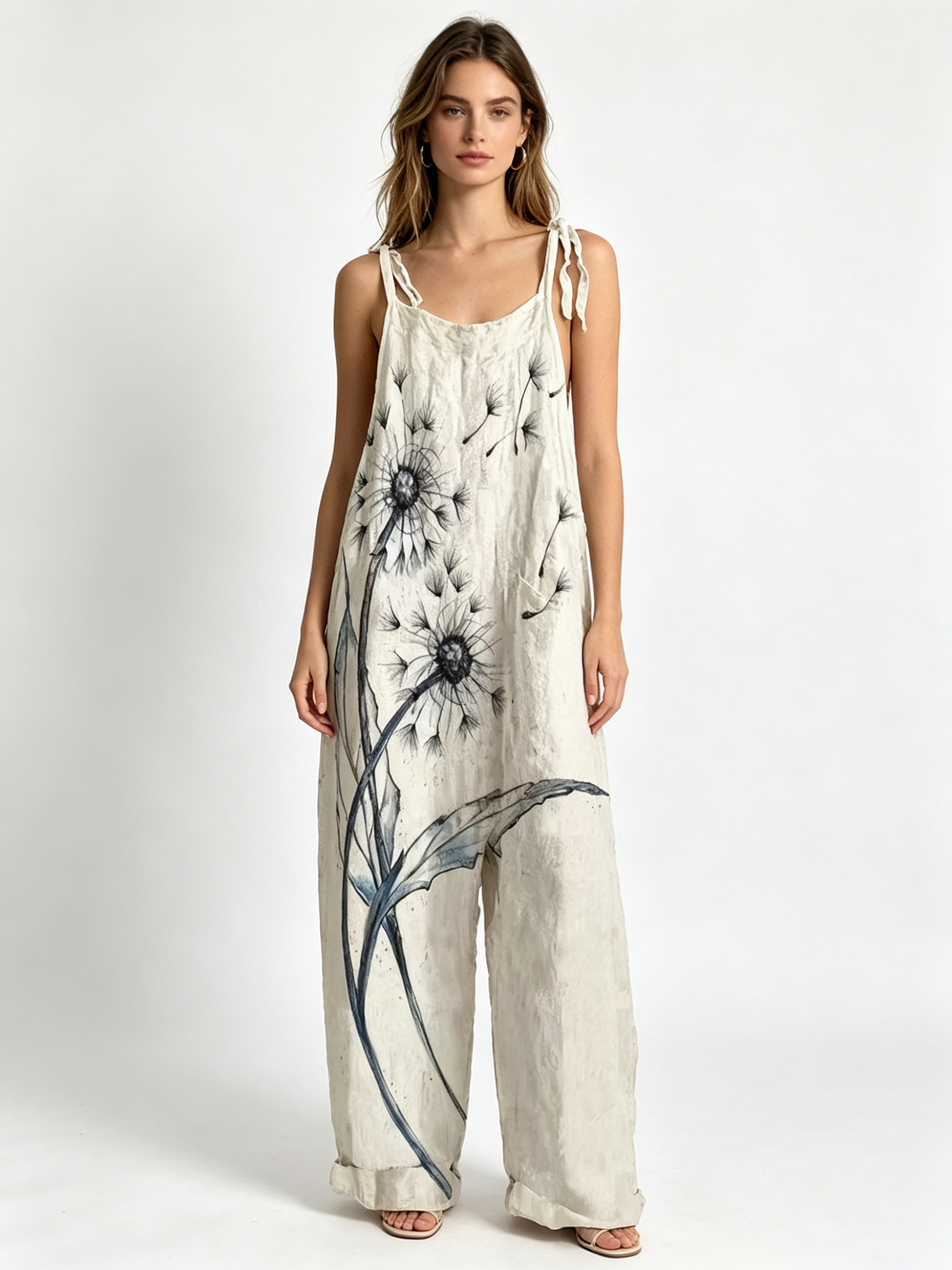 Salopette Oversize Floreale Ac - Jumpsuit Linen Relaxed recensione e prezzo