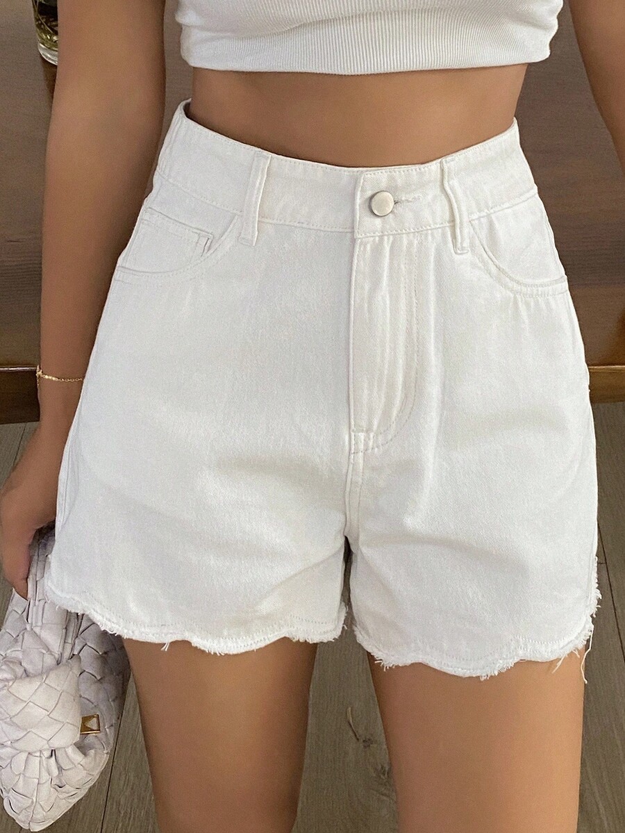Shorts in denim casual da donn - Shorts Denim Frayed recensione e prezzo