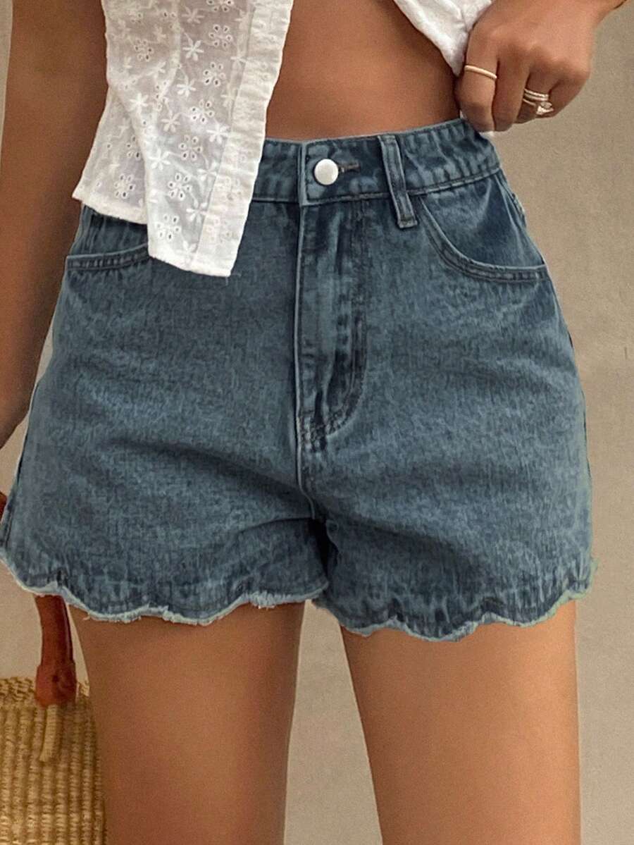Shorts in denim casual da donn - Shorts Denim Frayed recensione e prezzo