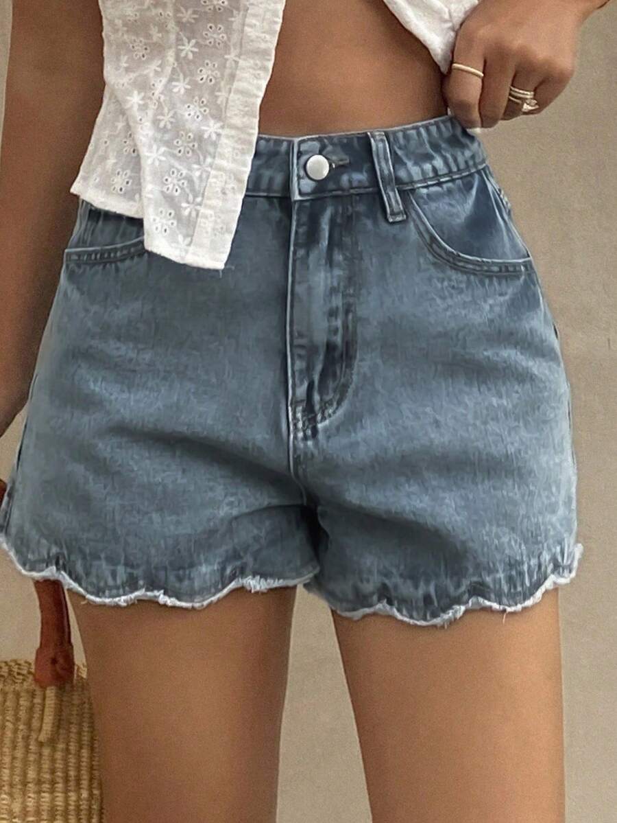 Shorts in denim casual da donn - Shorts Denim Frayed recensione e prezzo