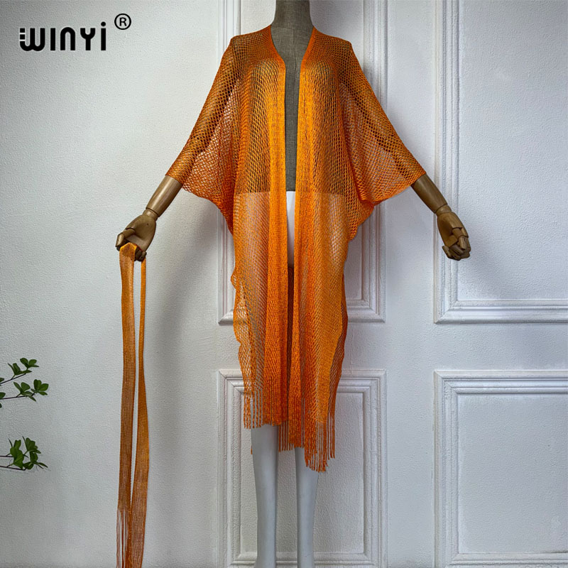 WINYI hollow beach kimono vest - Cover Up Kaftan recensione e prezzo