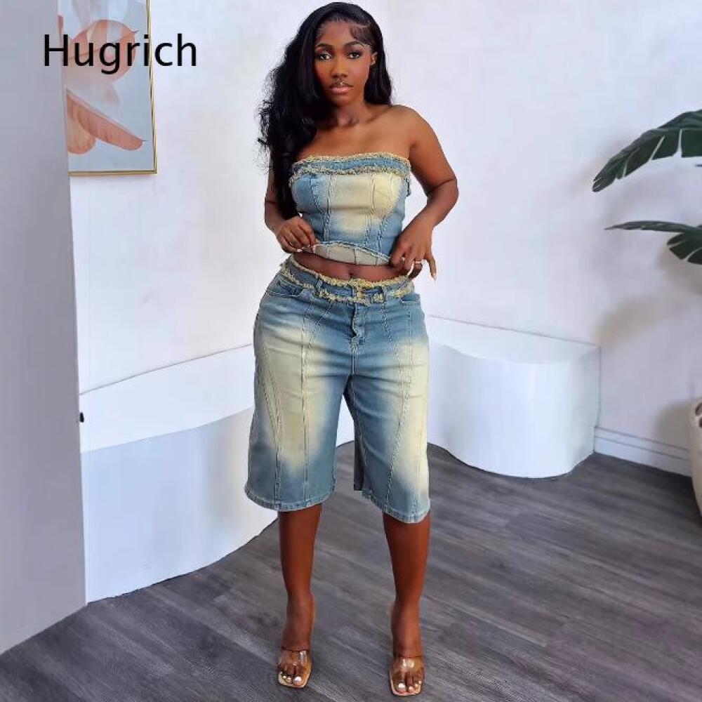 Completo da donna con top cort - Shorts Denim Frayed recensione e prezzo