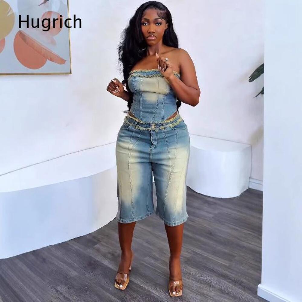 Completo da donna con top cort - Shorts Denim Frayed recensione e prezzo