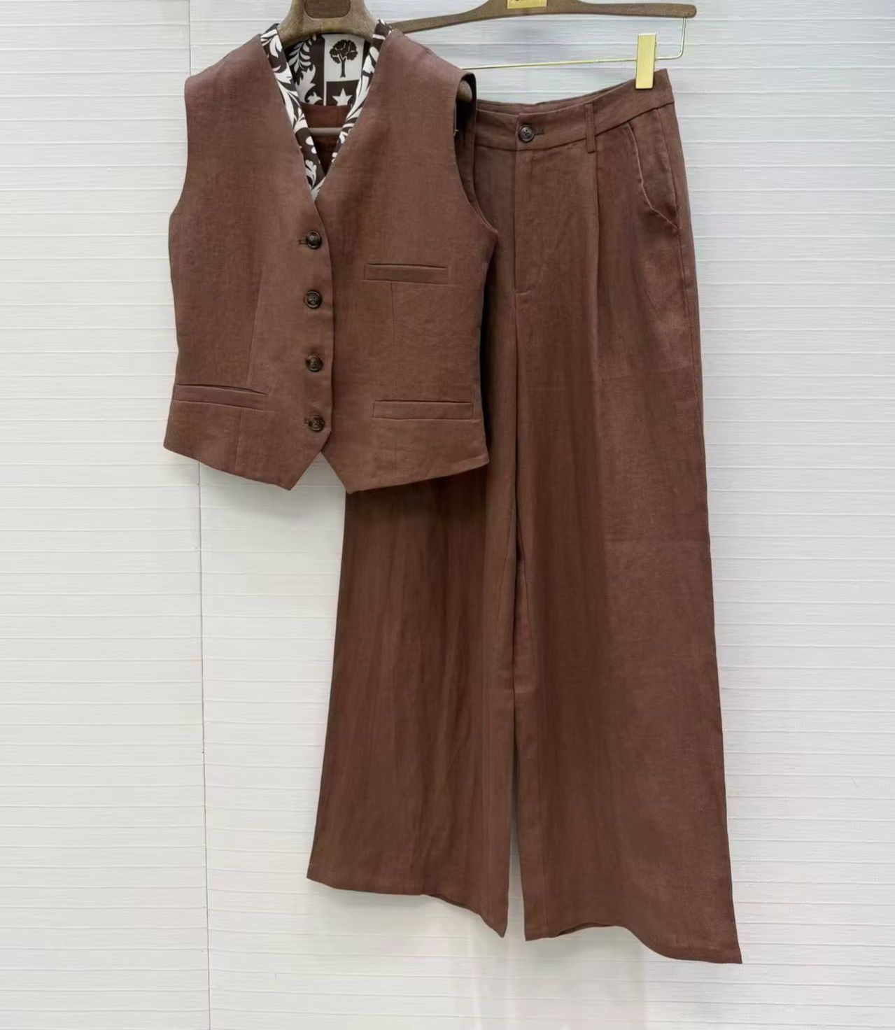 Completo casual in lino a due  - Linen Pant Wide recensione e prezzo