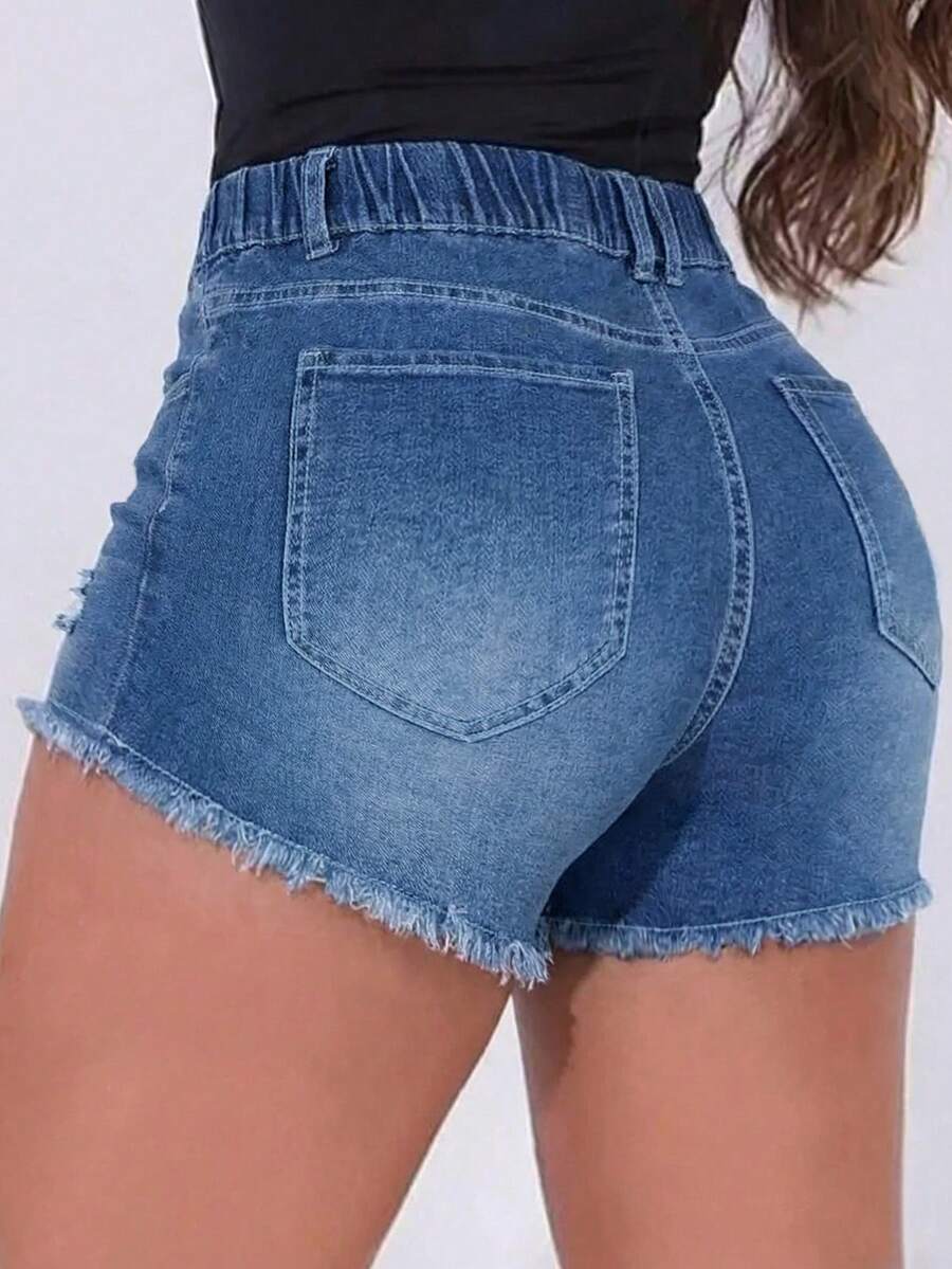 Pantaloncini in denim da donna - Shorts Denim Frayed recensione e prezzo