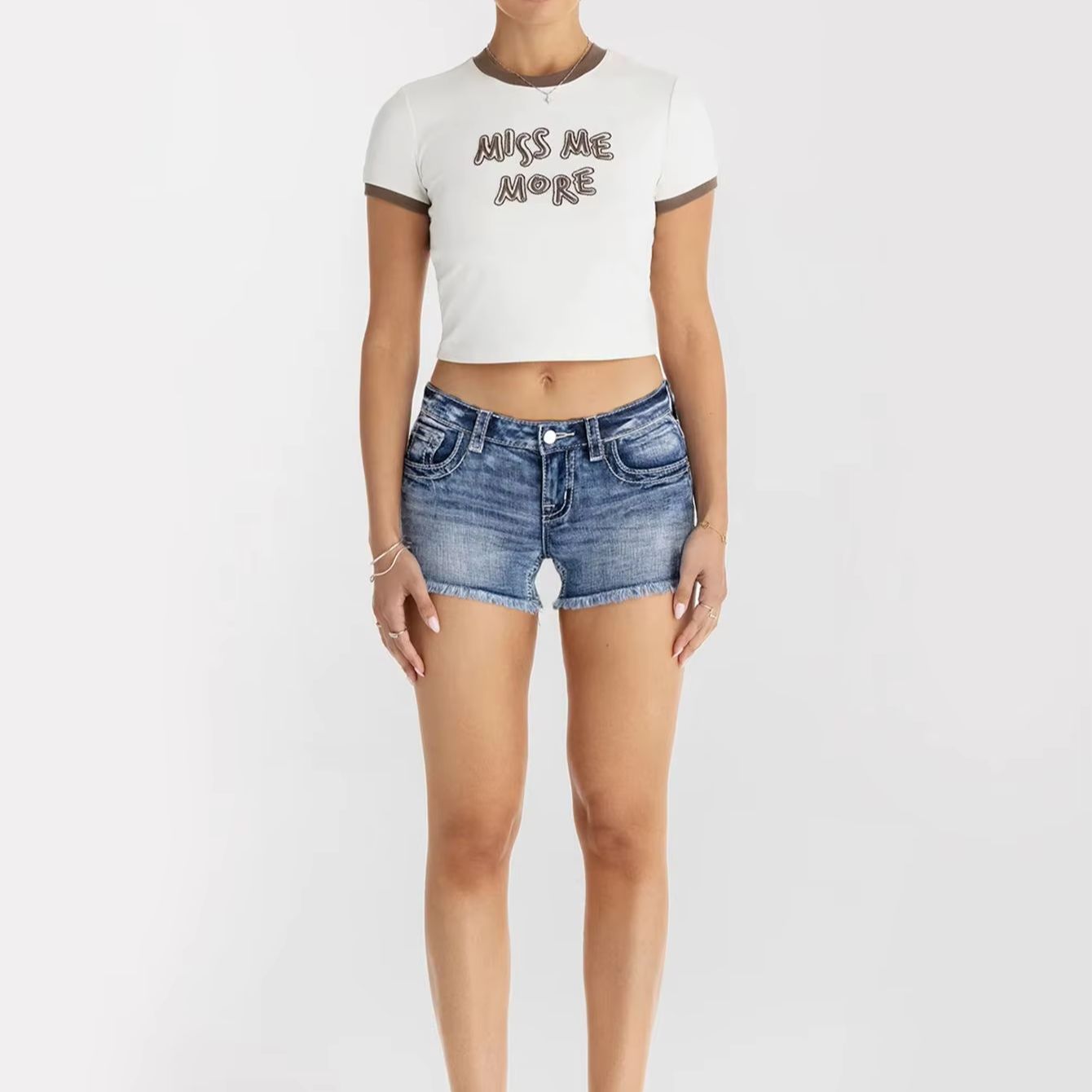 Abbigliamento Donna: Shorts in - Shorts Denim Frayed recensione e prezzo