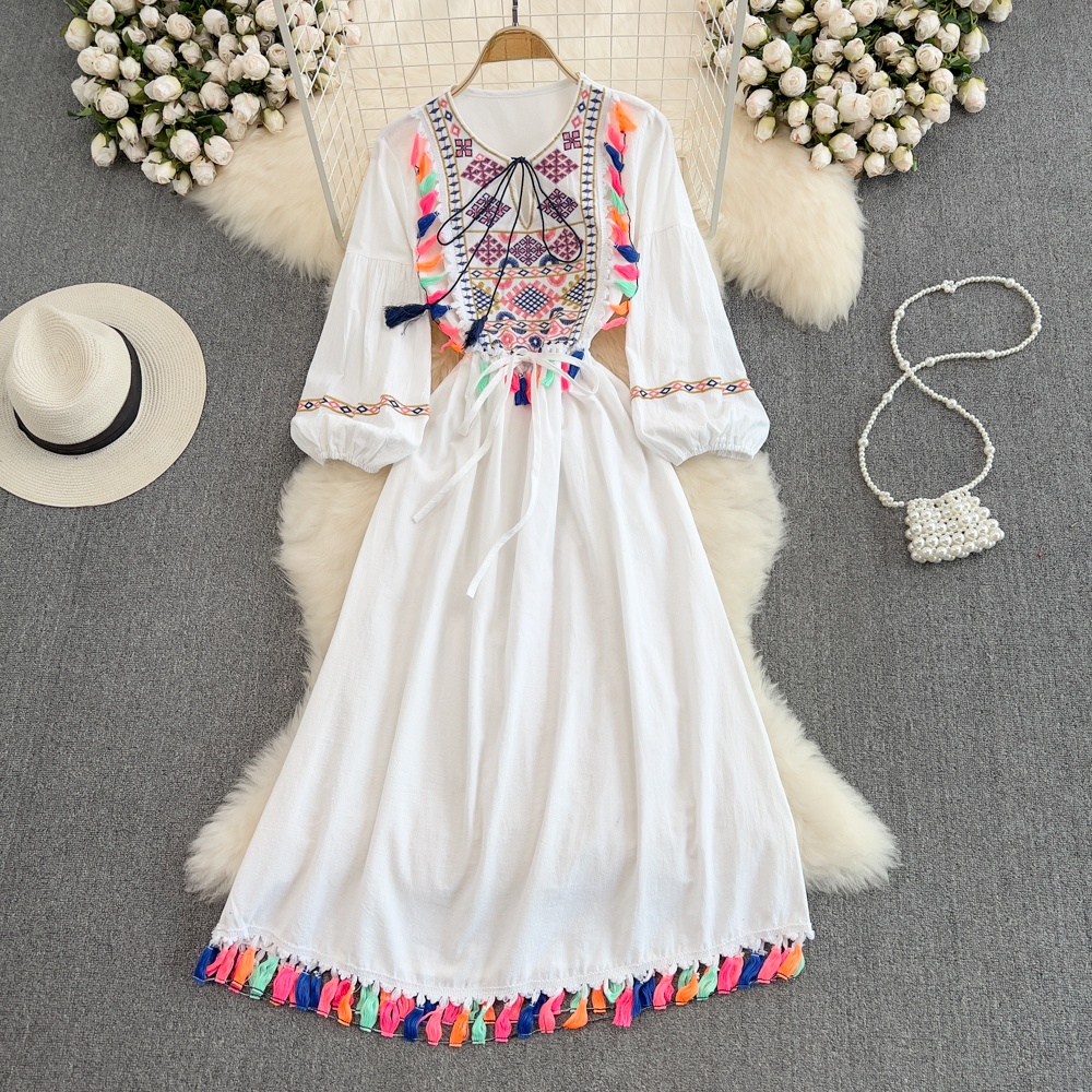 Elegante Abito Lungo Bohemien  - Linen Dress Wrap recensione e prezzo