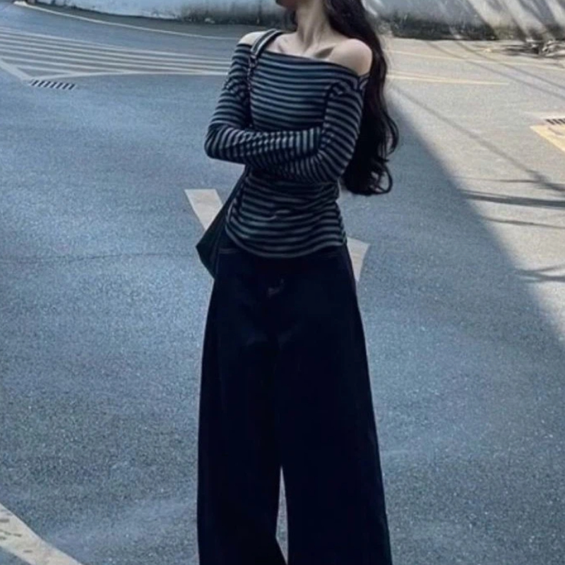 Top Vintage a Righe con Spalle - Blouse Off Shoulder recensione e prezzo