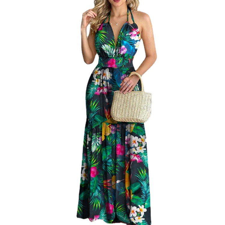 Abito Lungo Floreale Maxi con  - Maxi Dress Halter recensione e prezzo