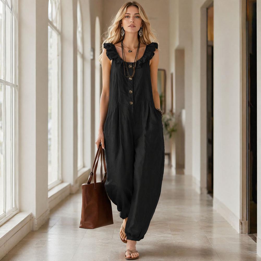 Tuta intera da donna a vestibi - Jumpsuit Linen Relaxed recensione e prezzo