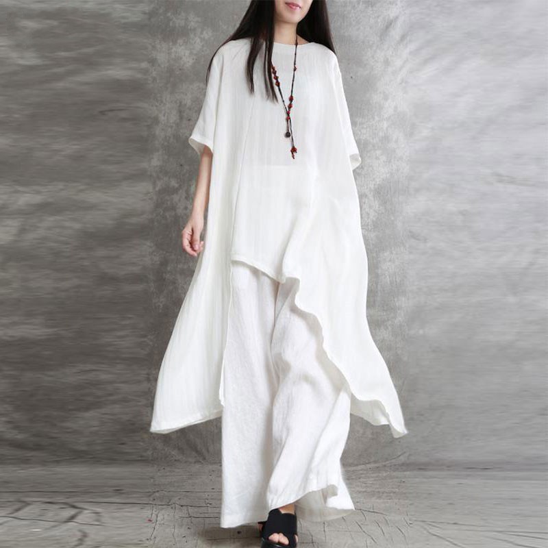 Set da 2 pezzi in cotone e lin - Linen Pant Wide recensione e prezzo