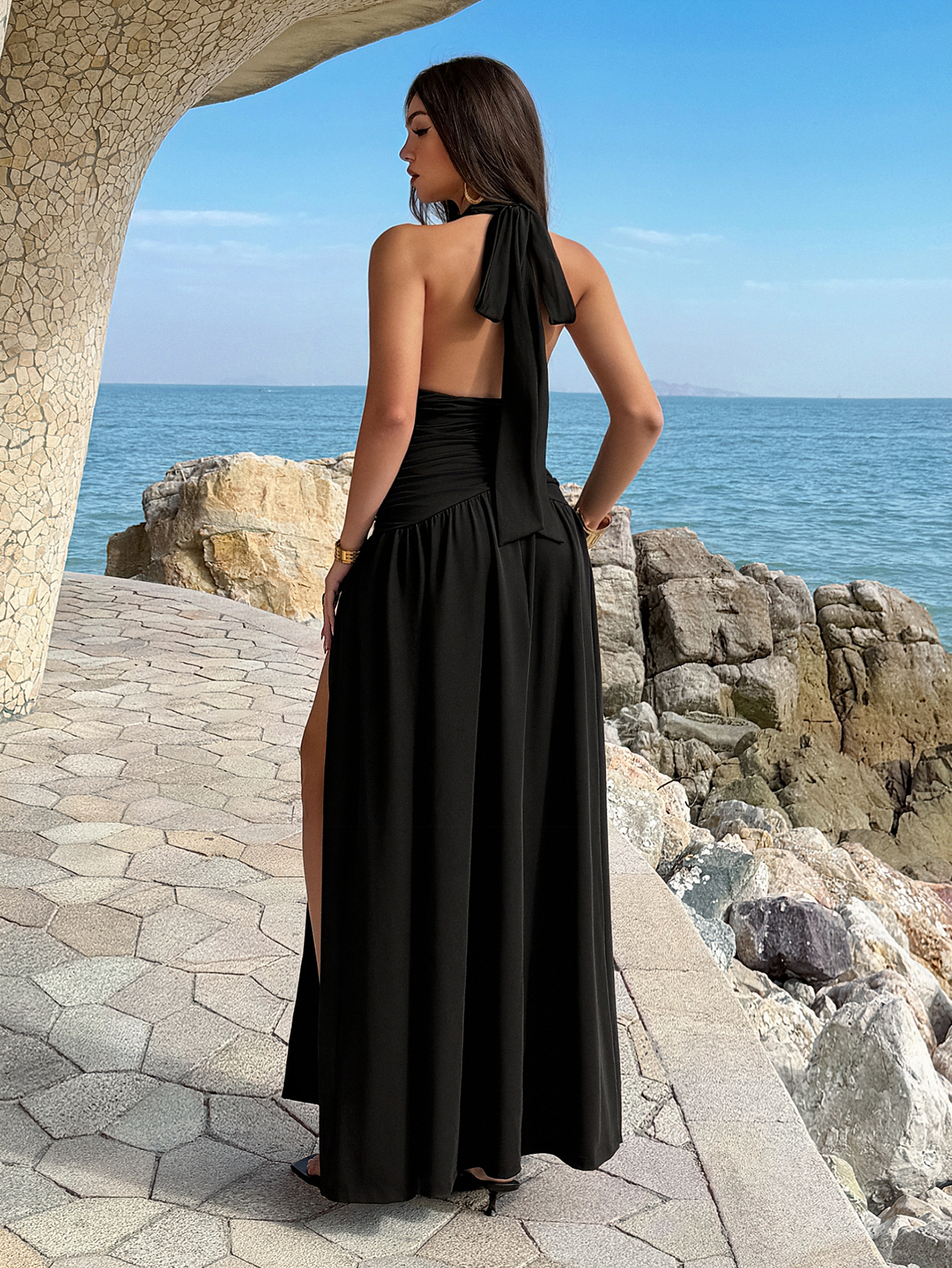 Abito da donna 2 colori, maxi  - Maxi Dress Halter recensione e prezzo