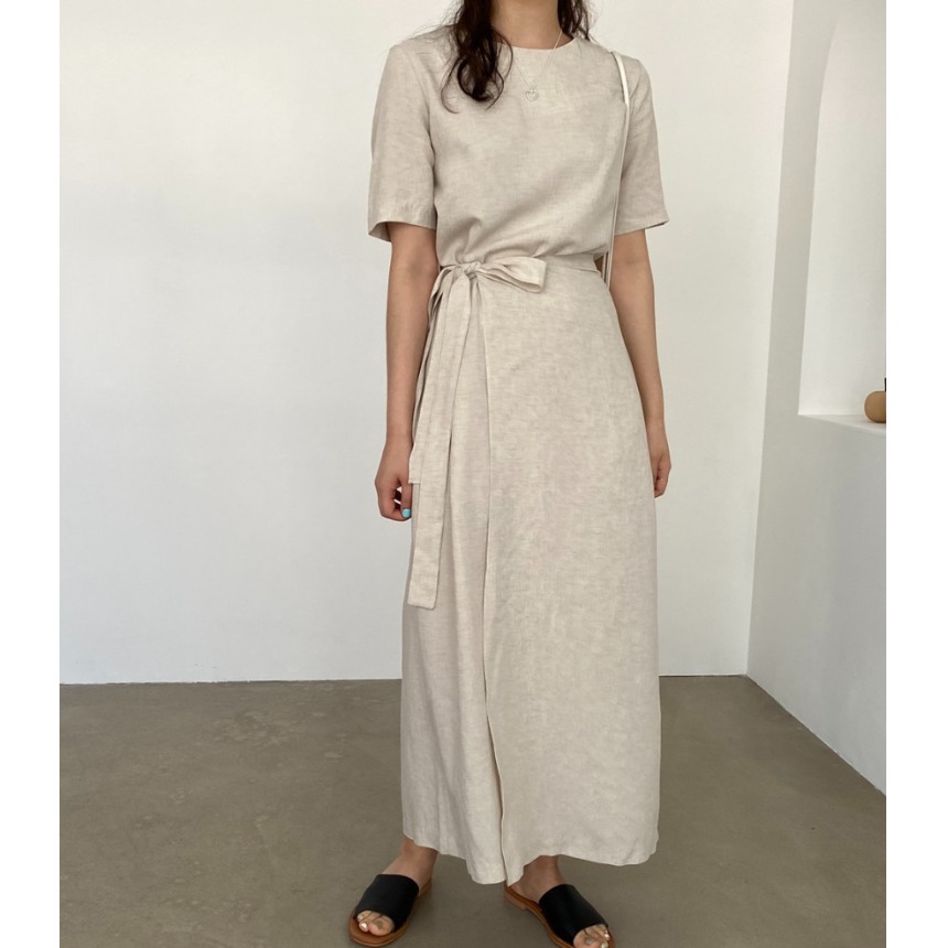 Elegante Abito Avvolgente in C - Linen Dress Wrap recensione e prezzo