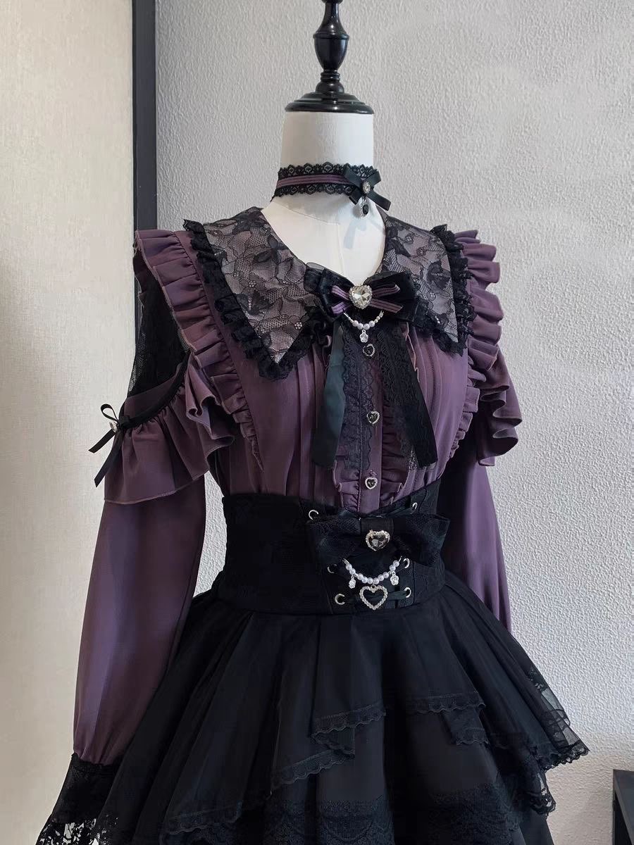 Set di Gonne Harajuku Kawaii p - Blouse Off Shoulder recensione e prezzo