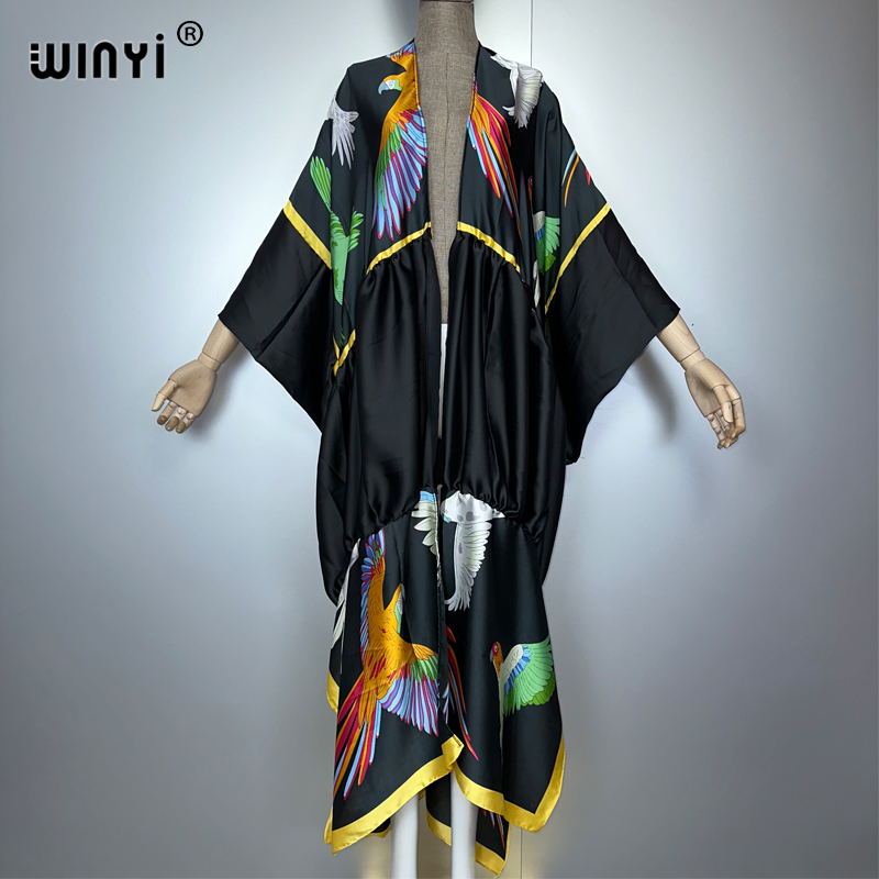 WINYI stampa boho kimono maxi  - Cover Up Kaftan recensione e prezzo