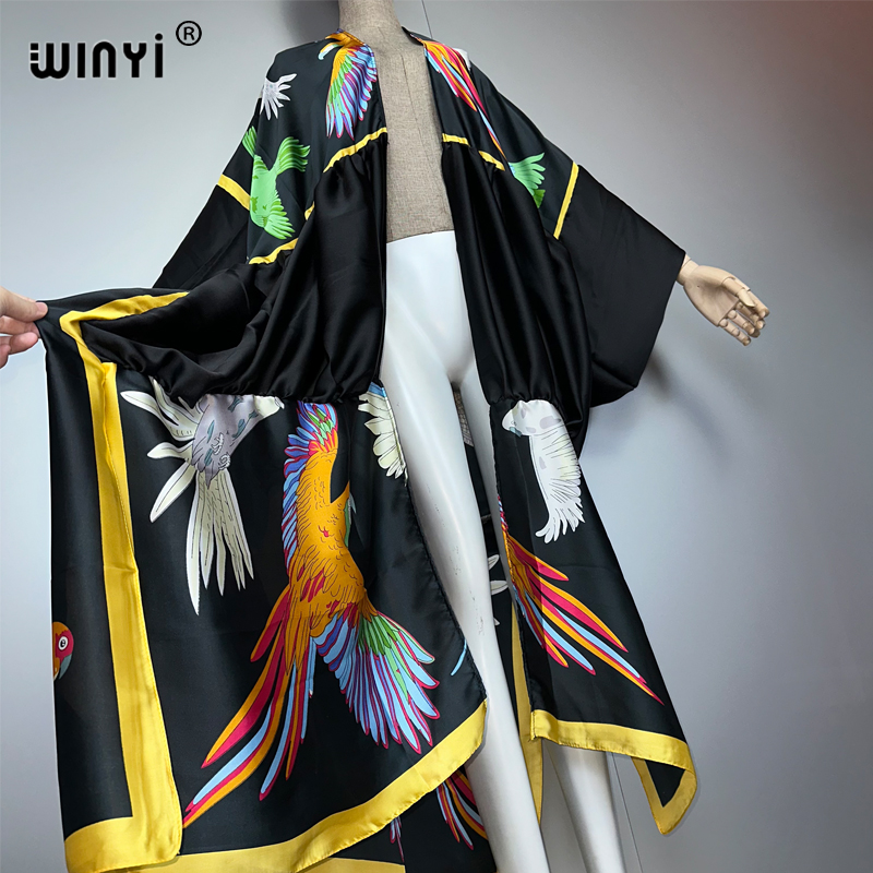 WINYI stampa boho kimono maxi  - Cover Up Kaftan recensione e prezzo
