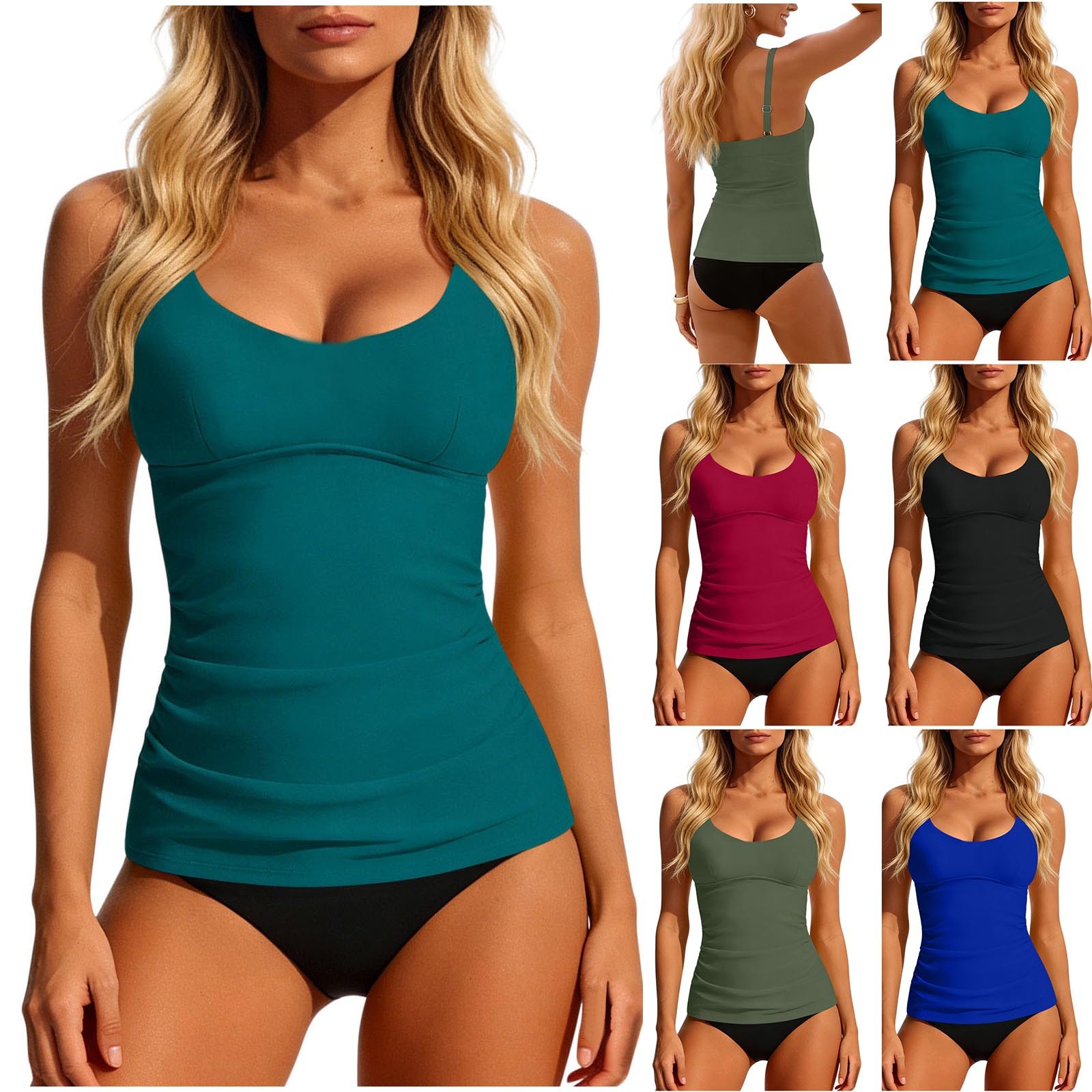 Tankini da donna 2026 verde ac - Swimsuit Bikini Ruched recensione e prezzo