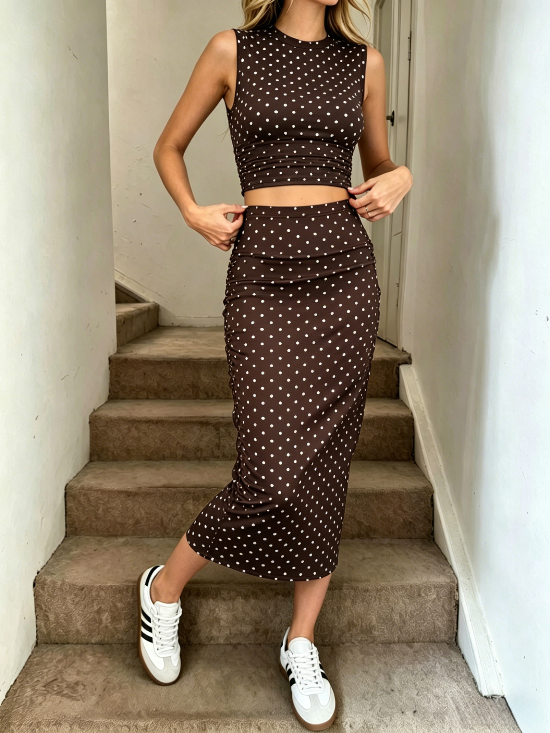 Completo da donna a pois 2 pez - Crop Top Crochet recensione e prezzo